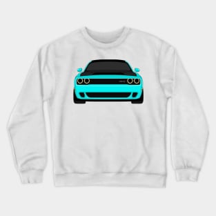 DODGE DEMON FRONT AQUA Crewneck Sweatshirt